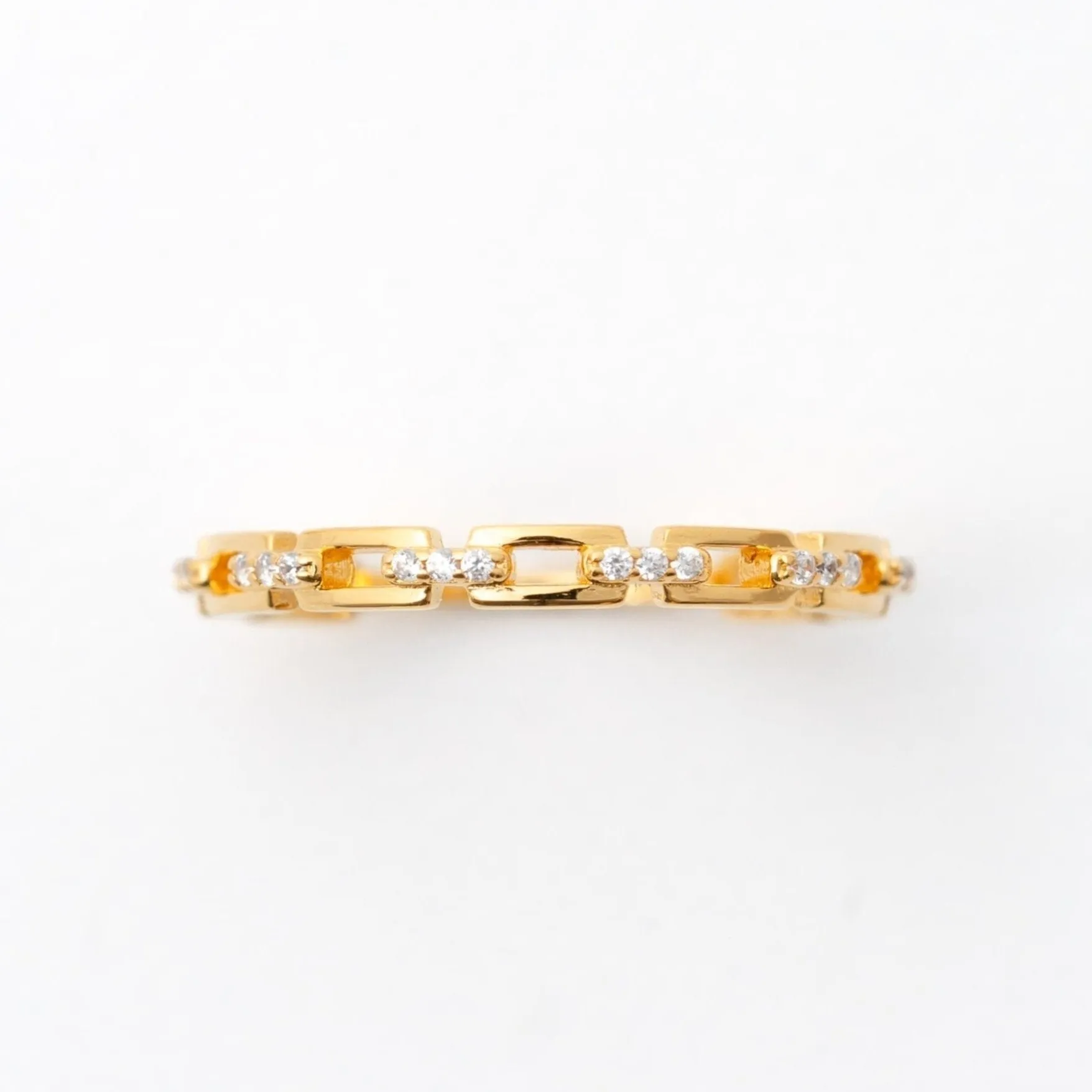 Studded Chain Stacking Ring