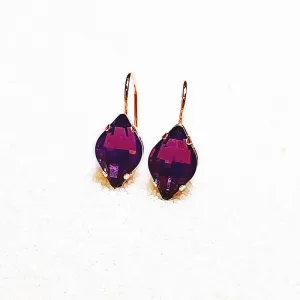 Sylar Swarovski Crystal Amethyst Earrings