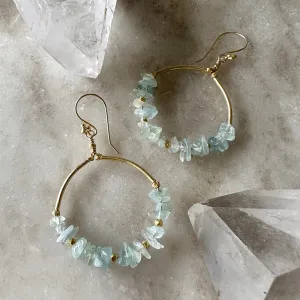 Tamirys Aquamarine Hoop Earrings