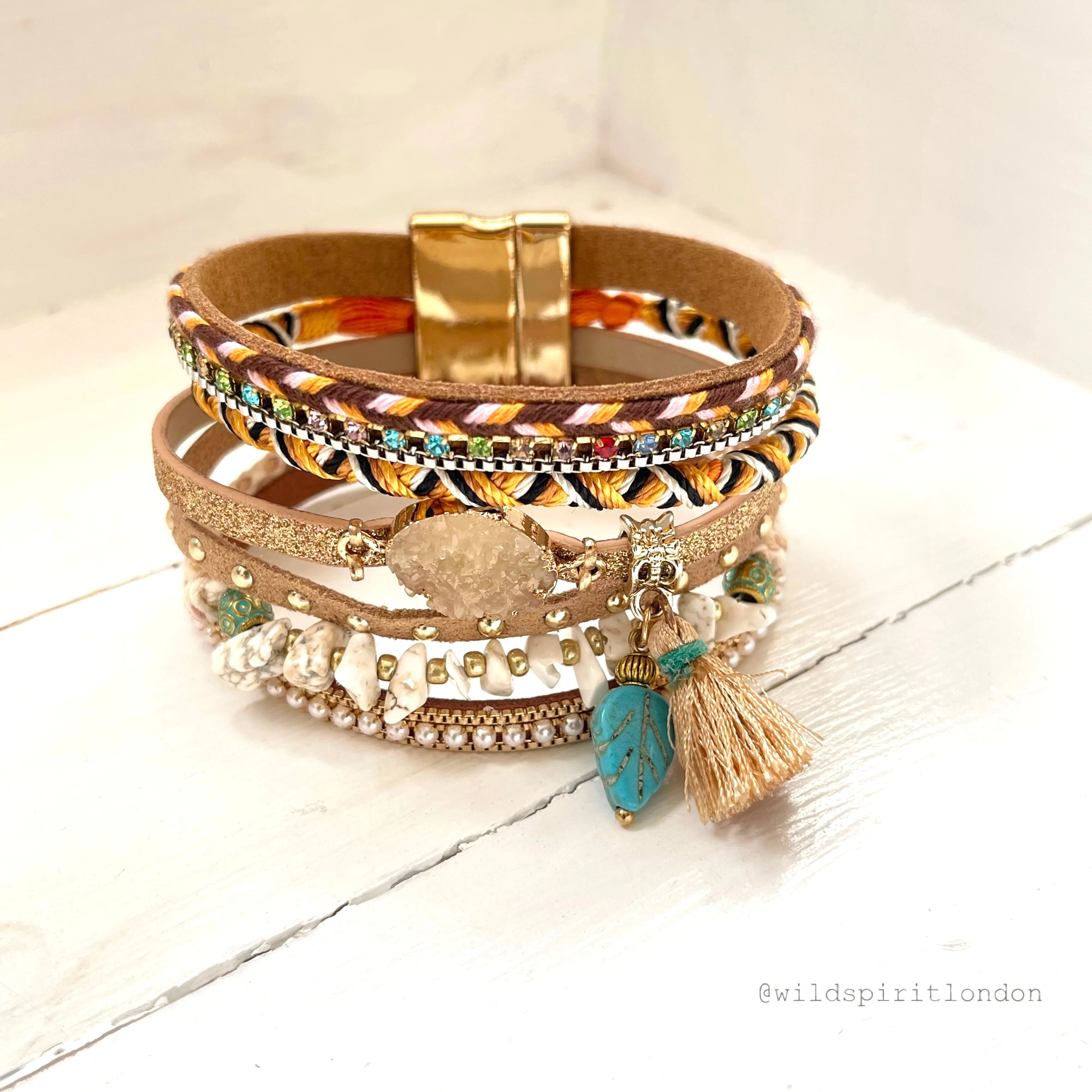 Tan Skye Boho Cuff Bracelet