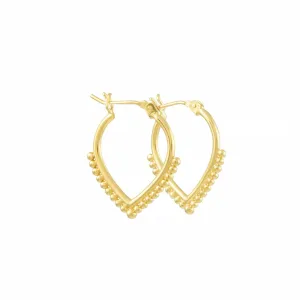 Tashi - Indian Petal Hoop in Gold Vermeil