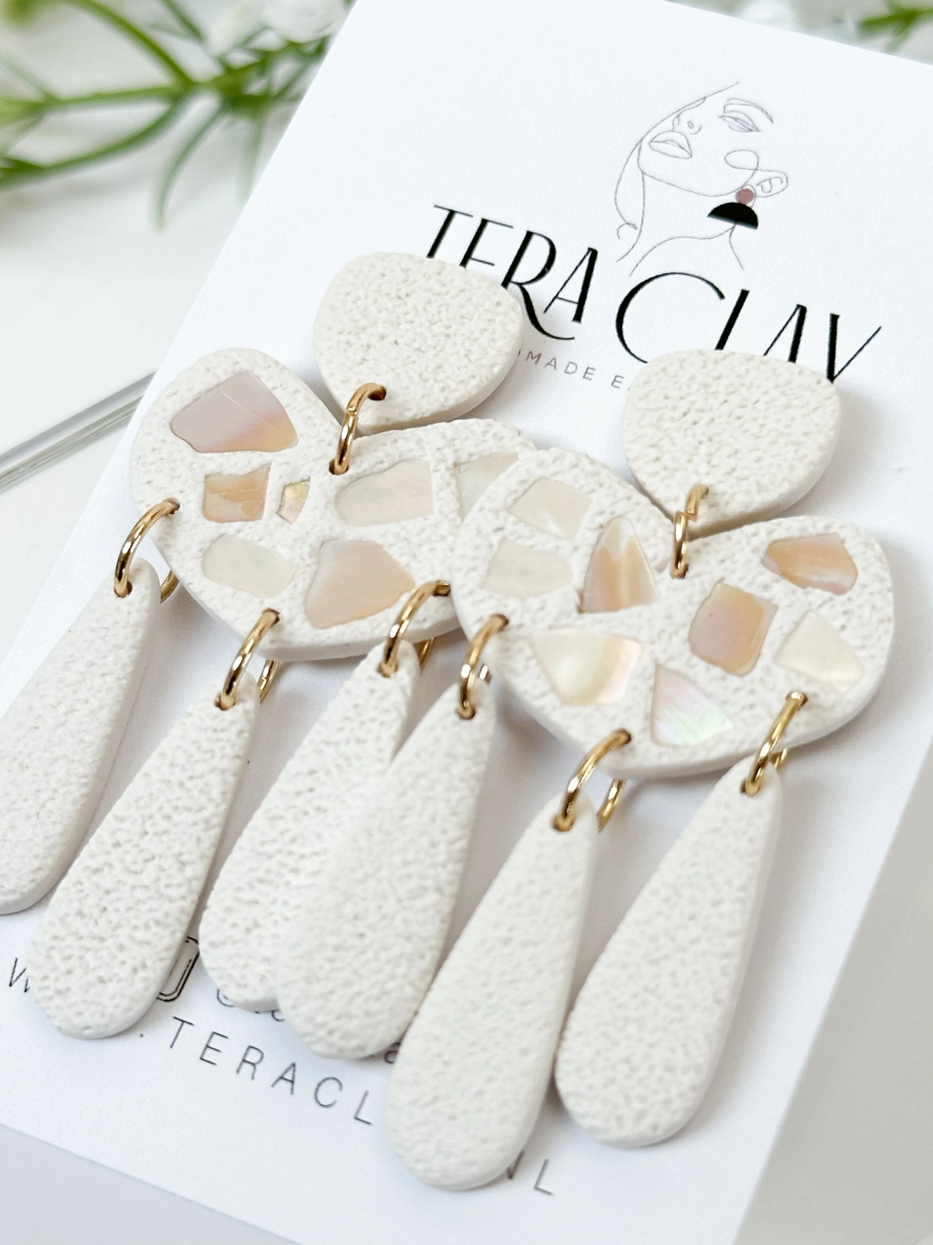 The Organic Shell Dangles (one-of-a-kind)