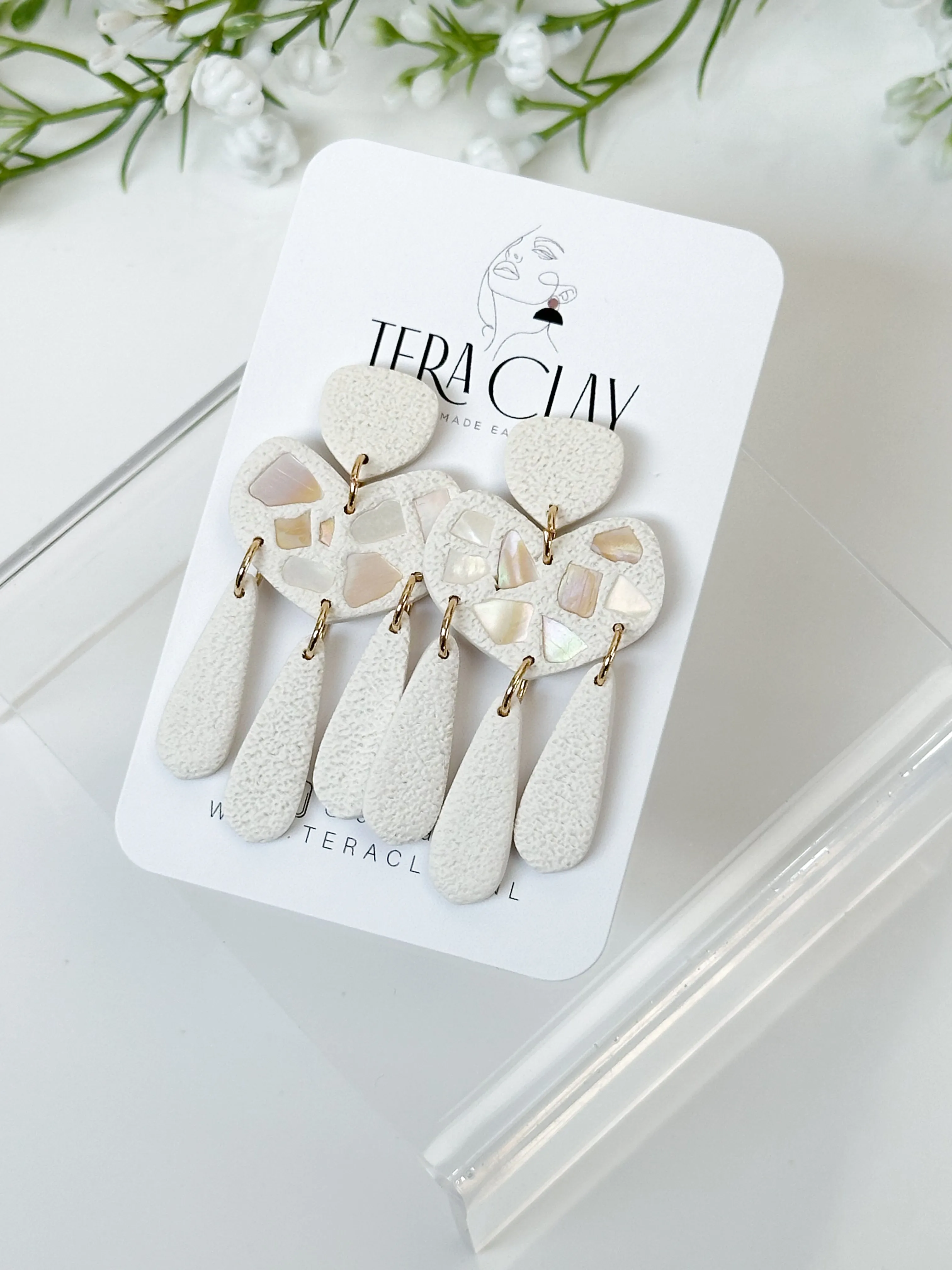 The Organic Shell Dangles (one-of-a-kind)