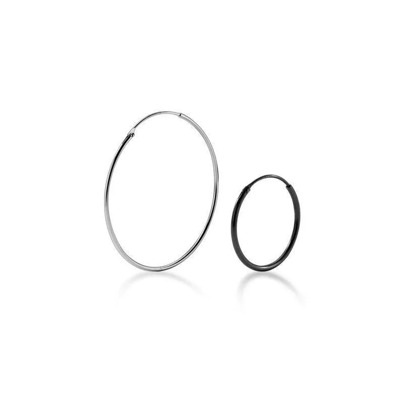 Thin Small Medium Hoop Earrings-SH022