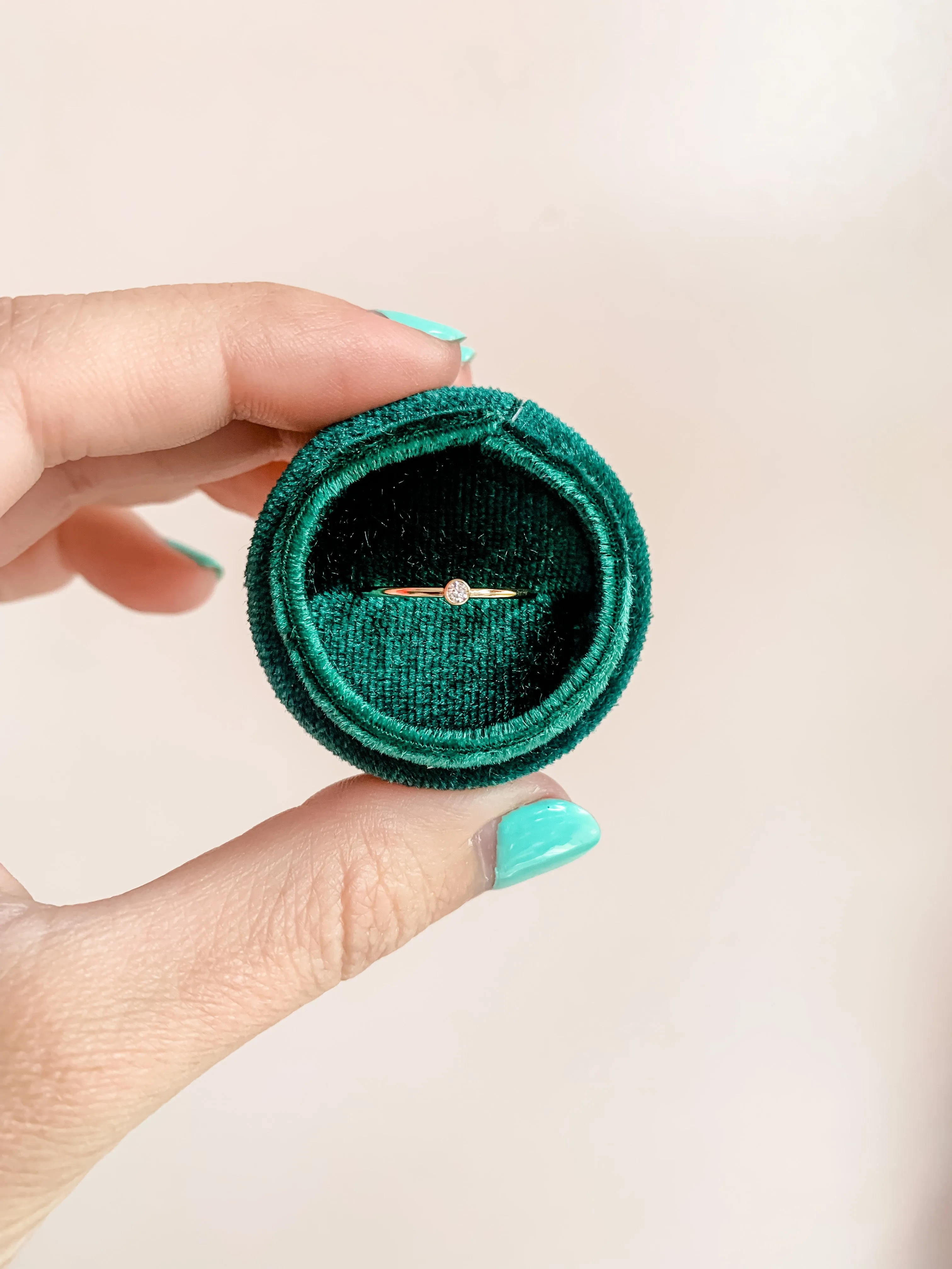 Tiny CZ Stacking Ring - Gold