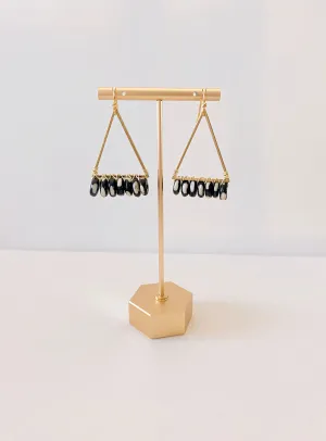 Triangle Polka Dot Bone Earrings