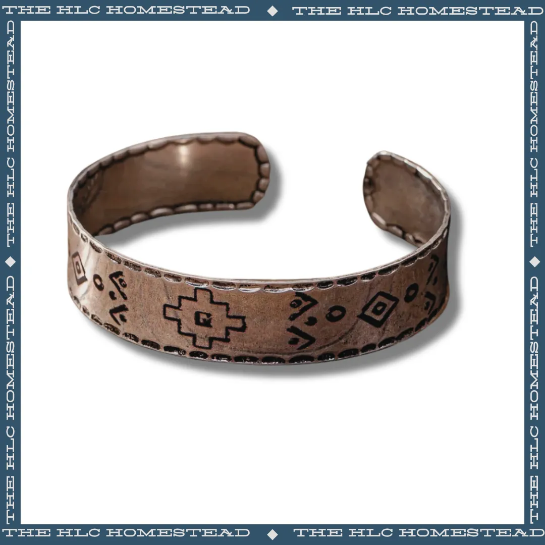 Tribal-Inspired Engraved Metal Cuff Bracelets