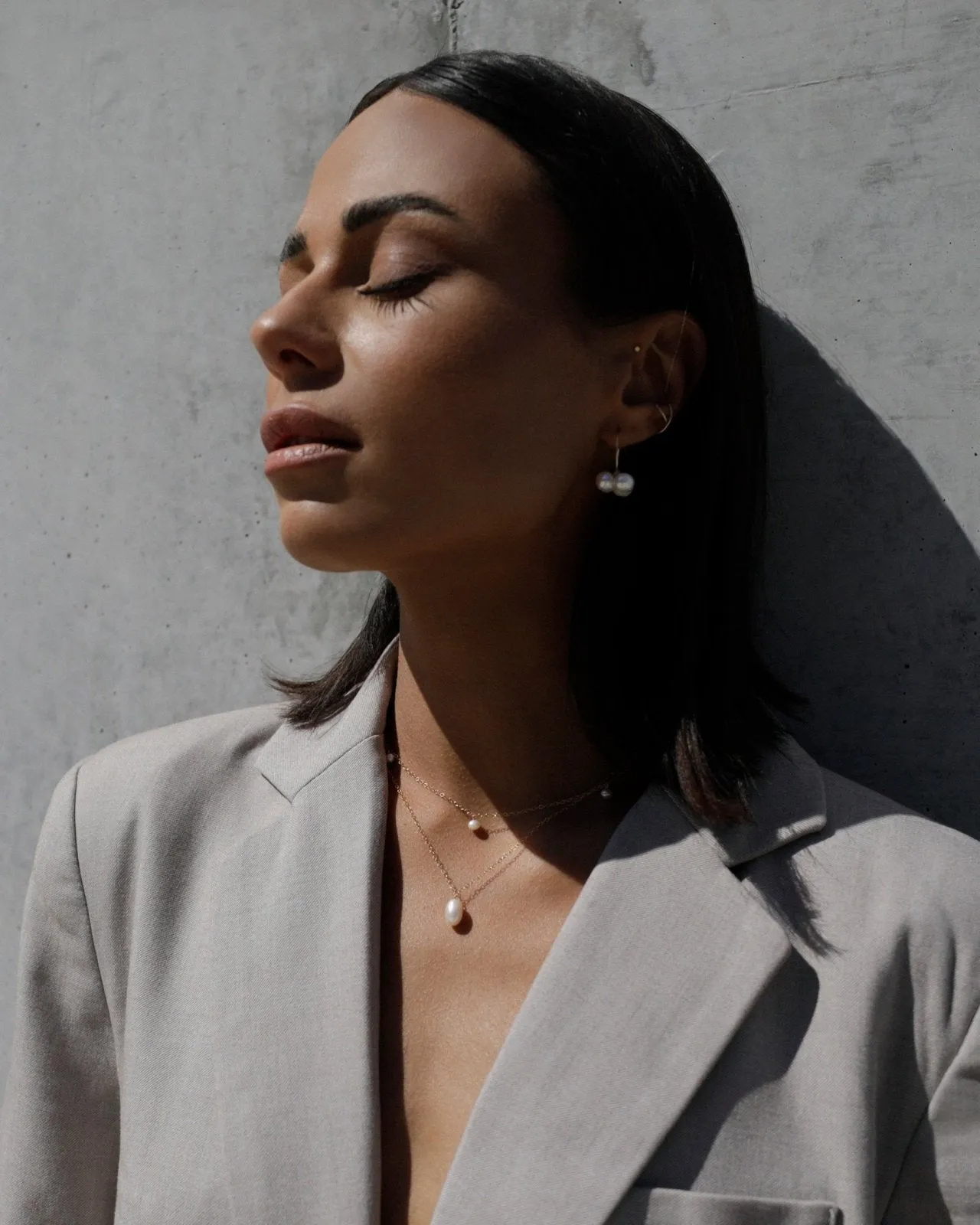 Triple Freshwater Pearl Earrings