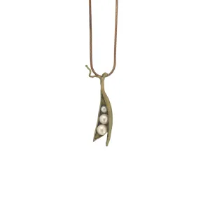 Triple Pea Pod Necklace