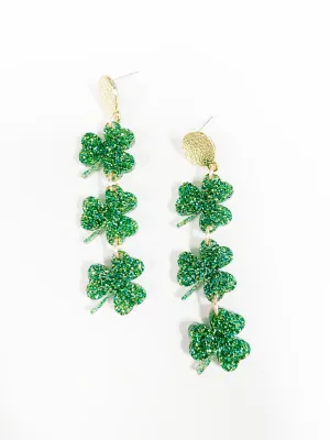 Triple Shammy Drop Earrings