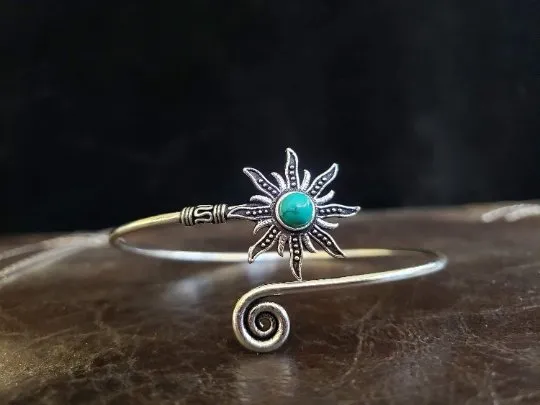 Turquoise Sunburst Arm Cuff