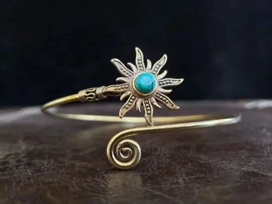 Turquoise Sunburst Arm Cuff