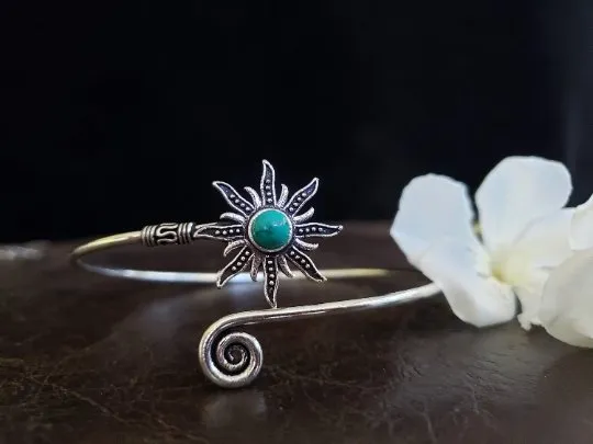Turquoise Sunburst Arm Cuff