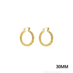 Twist Textured Hoop Earrings