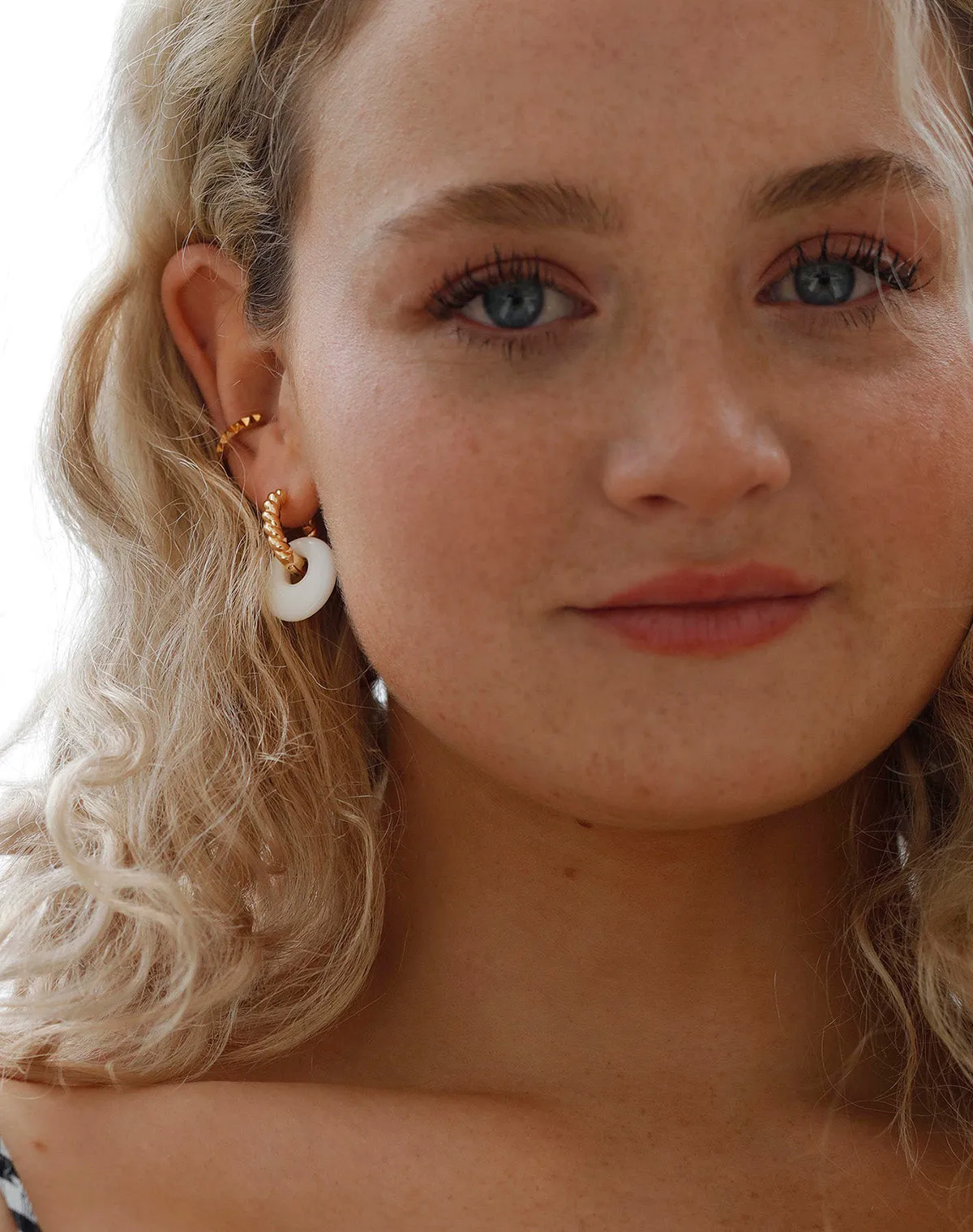 Twisted Gold Hoop Earrings