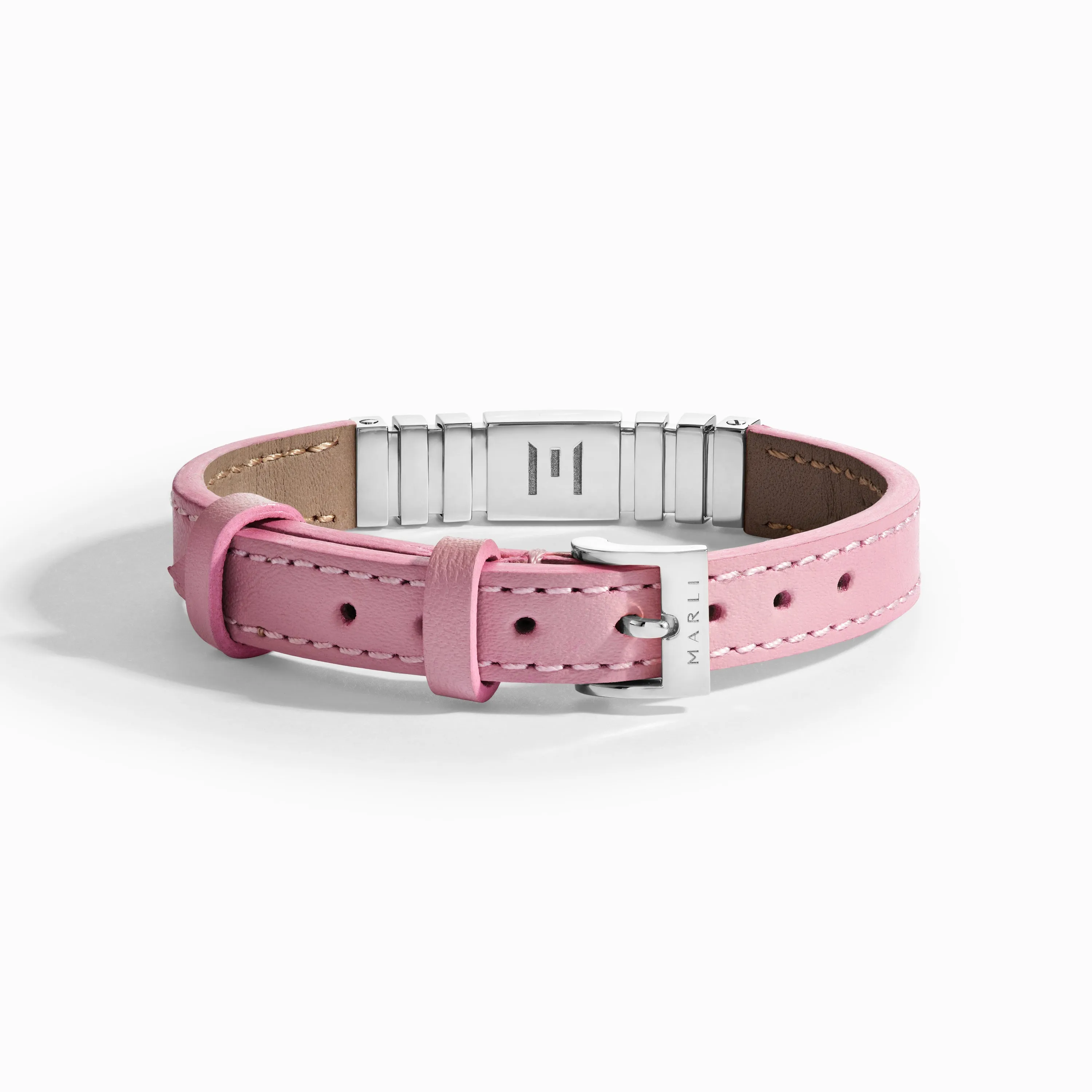 UNII Gold and Pavé Diamond Leather Strap Bracelet