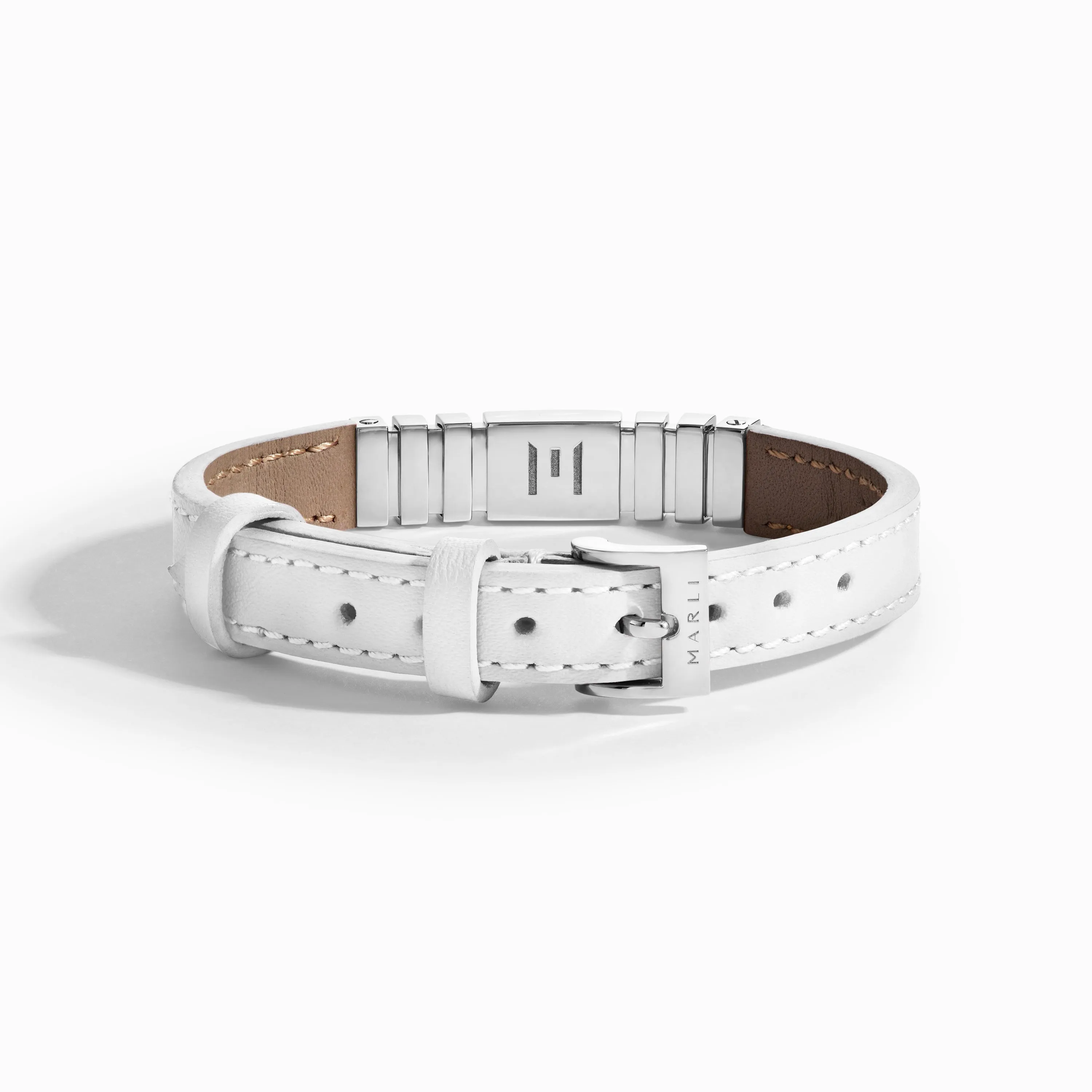UNII Gold and Pavé Diamond Leather Strap Bracelet