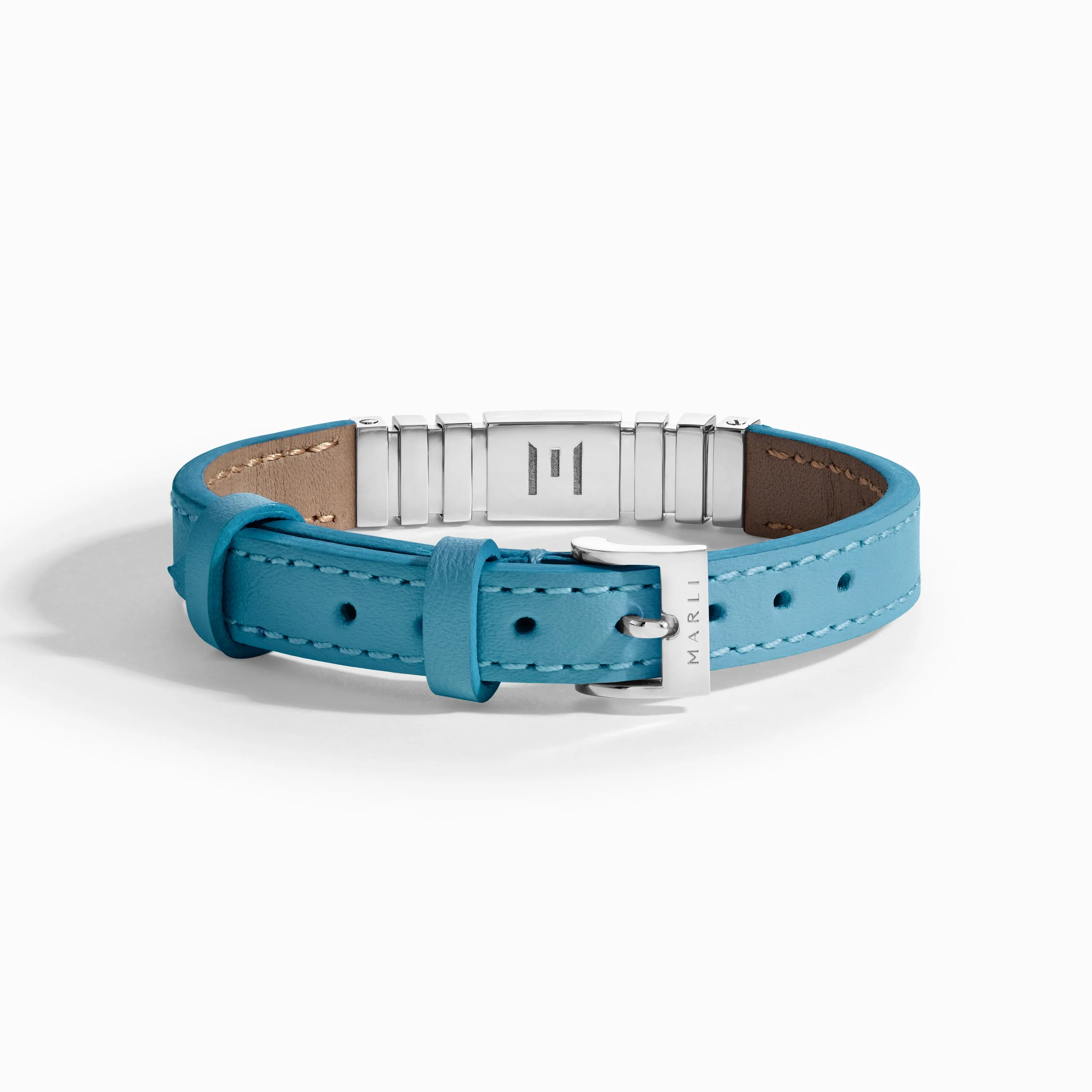 UNII Gold and Pavé Diamond Leather Strap Bracelet