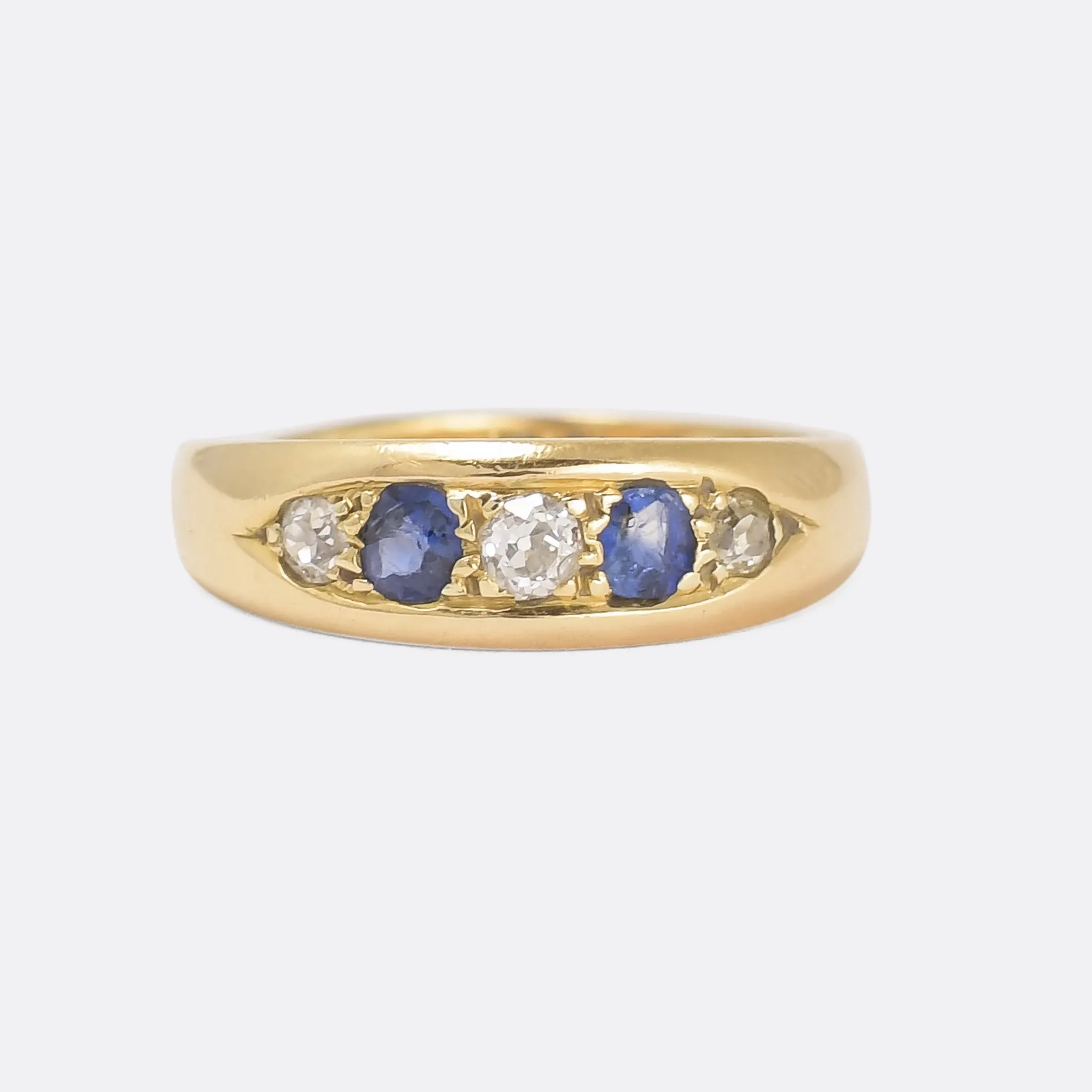 Victorian OMC Diamond & Sapphire Gypsy Band