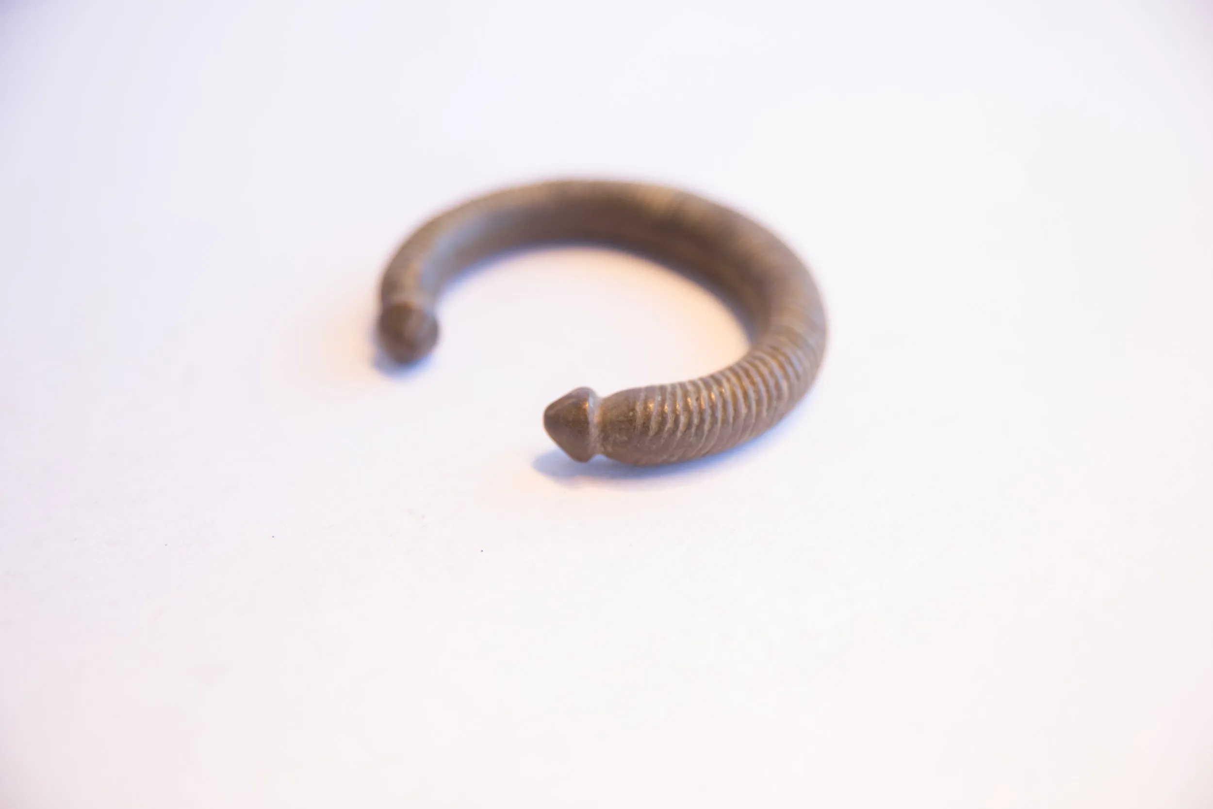 Vintage African Striped Cuff Bracelet