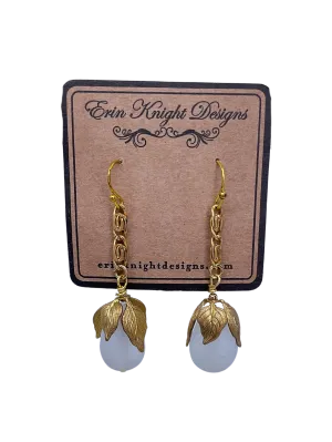 Vintage Frosted Drop Earrings
