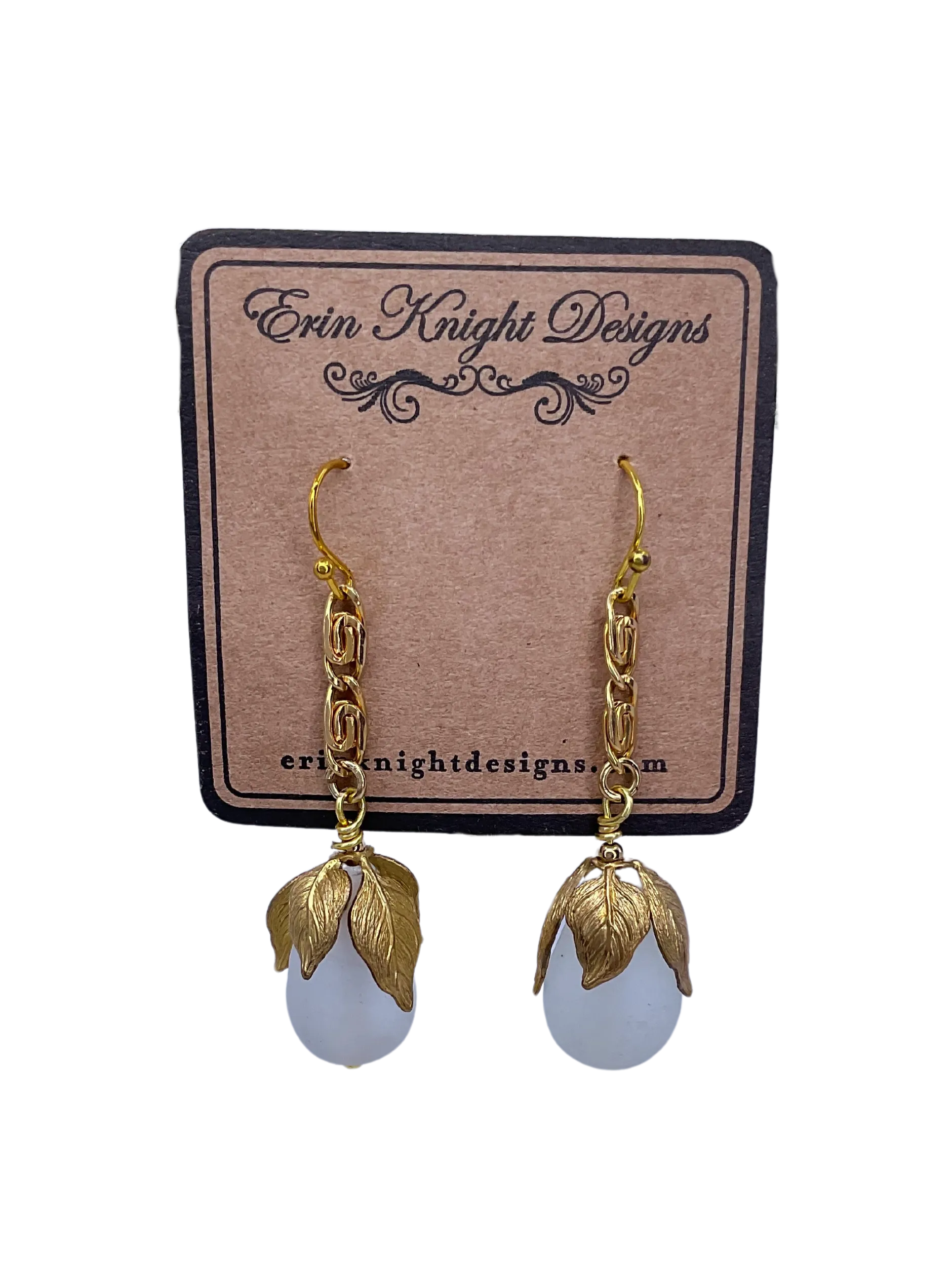 Vintage Frosted Drop Earrings