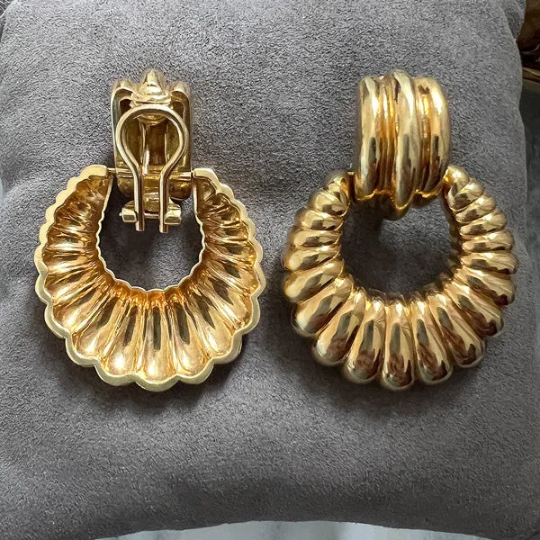 Vintage Spritzer & Fuhrman Door Knocker Earrings