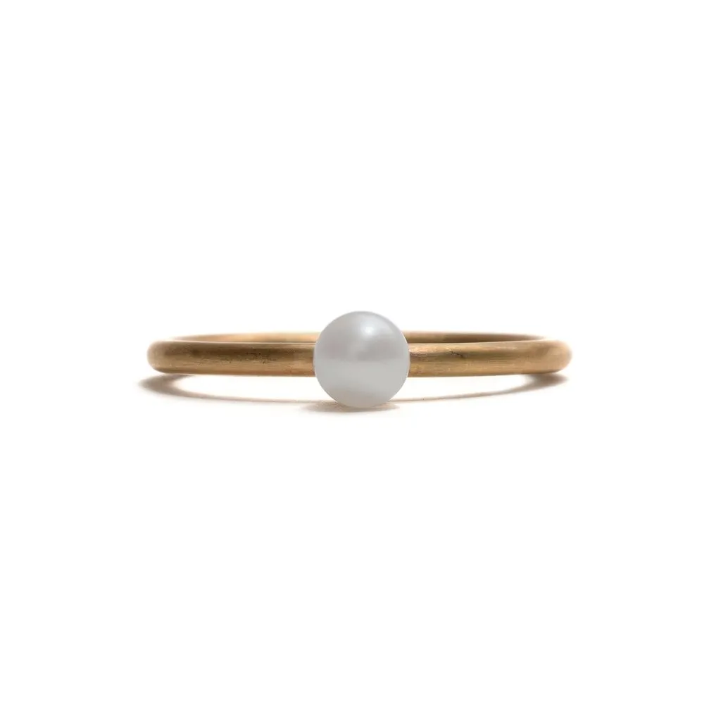 White Pearl Stacking Ring