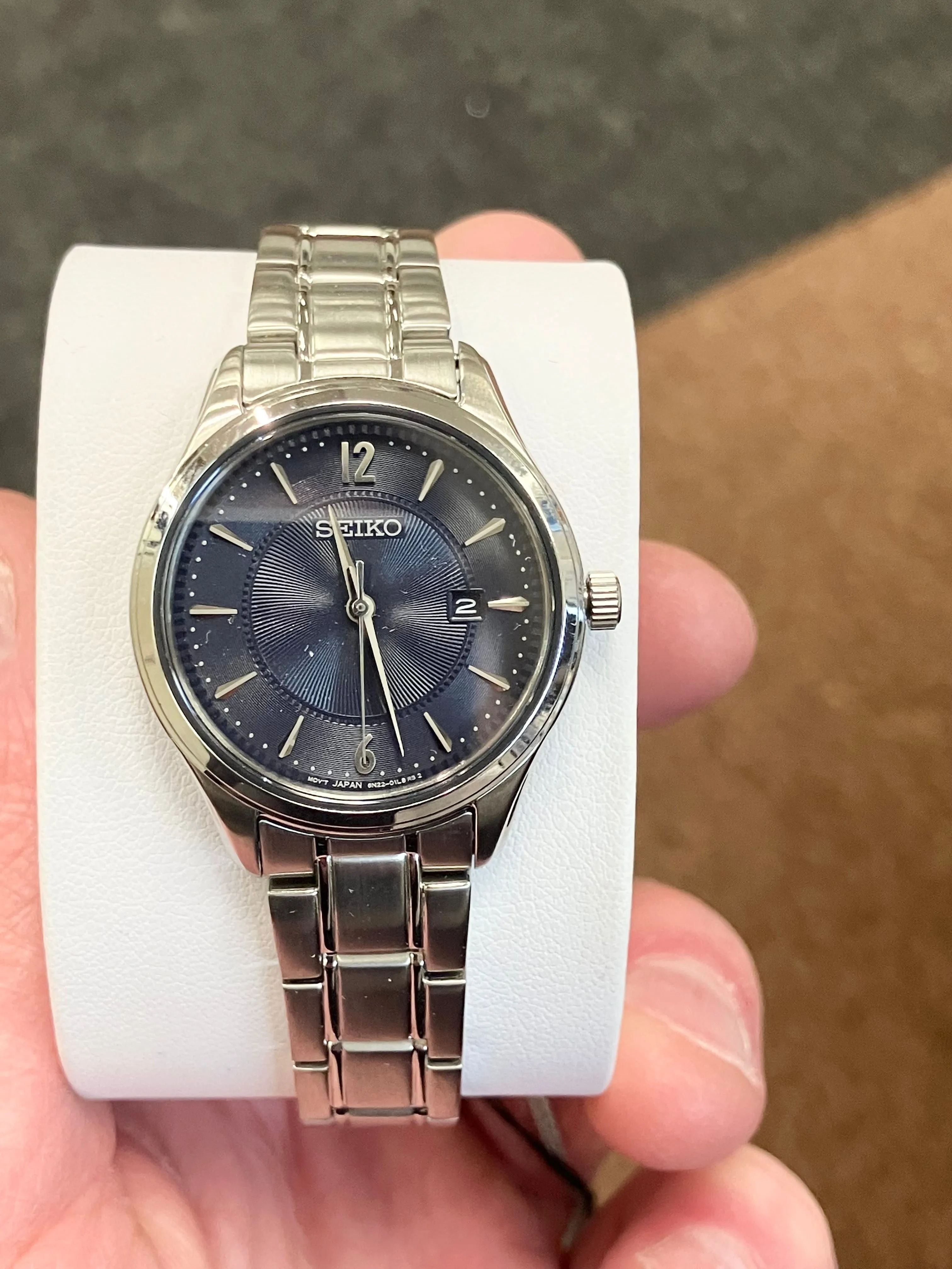 Women's Seiko Blue Dial Stainless Steel Watch
