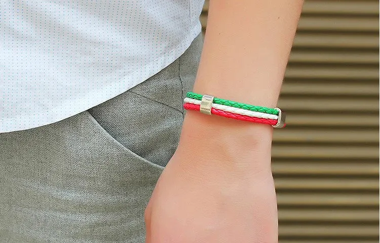 World Cup Theme Bacelets-Bangles Fashion Jewelry Sporty PU Leather Bracelet For Men and Women