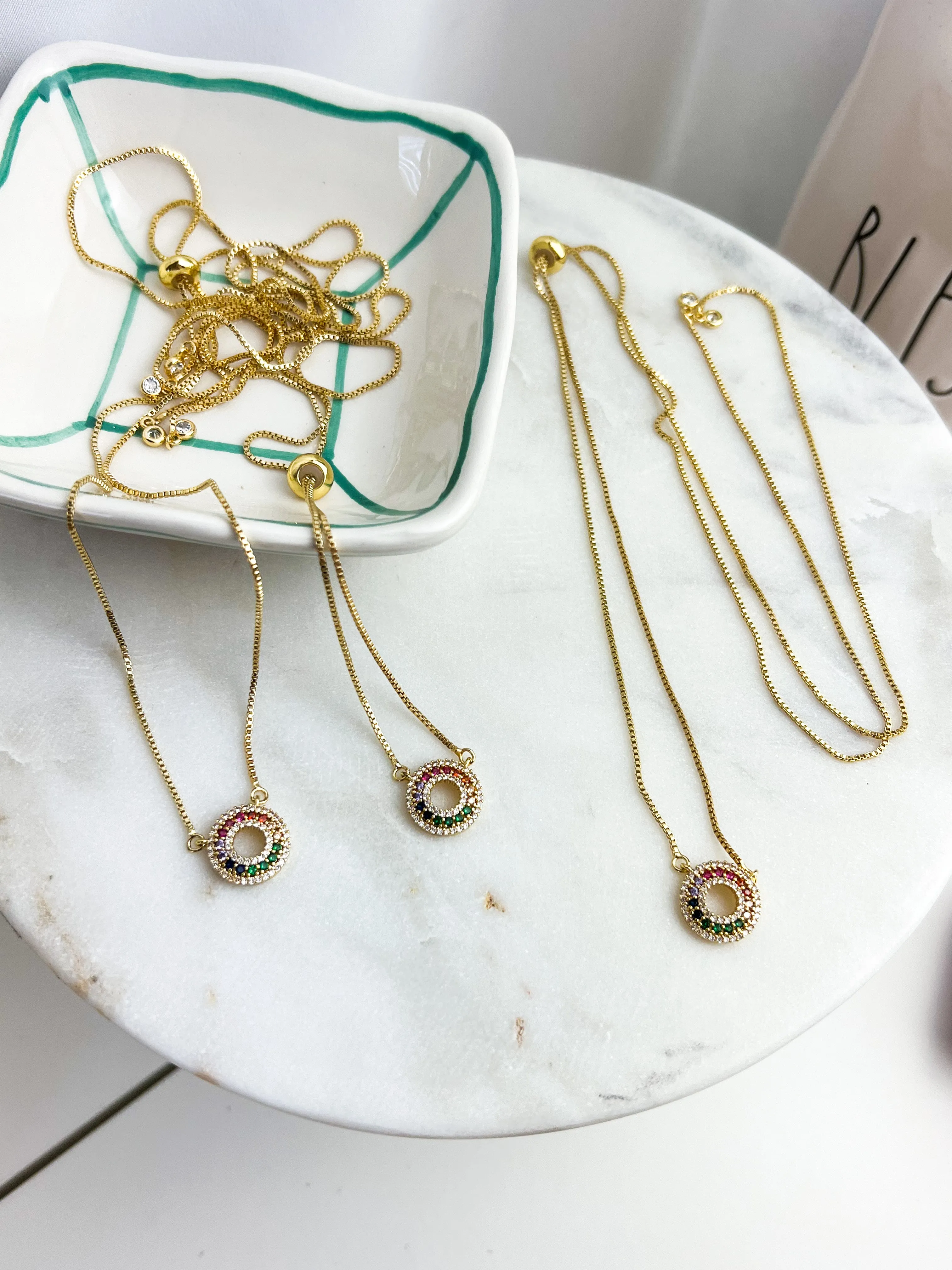 Zirconia Adjustable Necklace