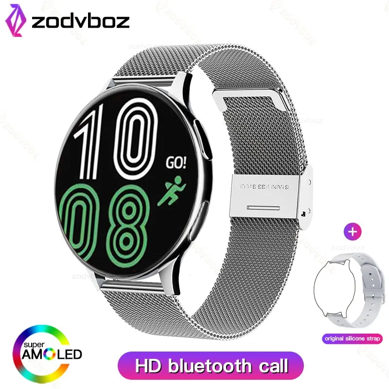 Zodvboz 2022 New Smart Watch Round Smartwatch Bluetooth Calls Watches Men Women Fitness Bracelet Custom Watch Face  Gift Box