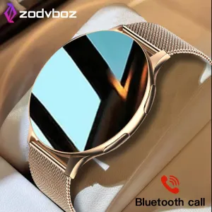 Zodvboz 2022 New Smart Watch Round Smartwatch Bluetooth Calls Watches Men Women Fitness Bracelet Custom Watch Face  Gift Box