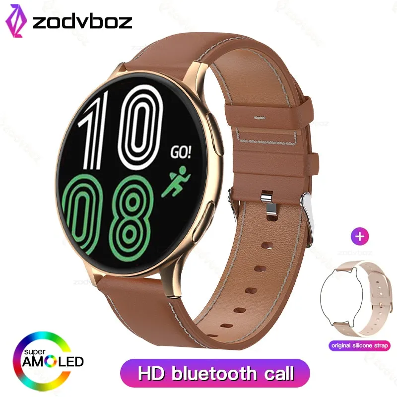 Zodvboz 2022 New Smart Watch Round Smartwatch Bluetooth Calls Watches Men Women Fitness Bracelet Custom Watch Face  Gift Box